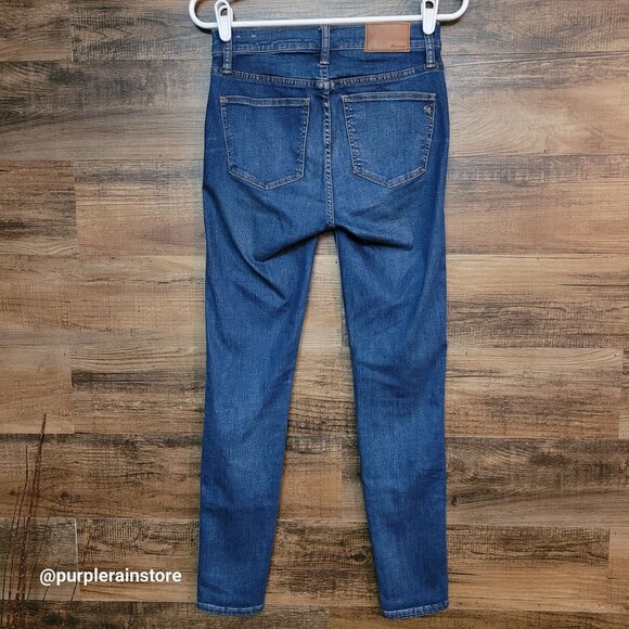 Madewell Jeans 26 Skinny 9" High Rise Patty Wash G7189 Tummy Control Stretch - Picture 2 of 12